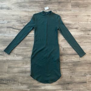 Fashion Elegant Bodycon Long Sleeve Solid Color Casual Basic Short Dress Stretch